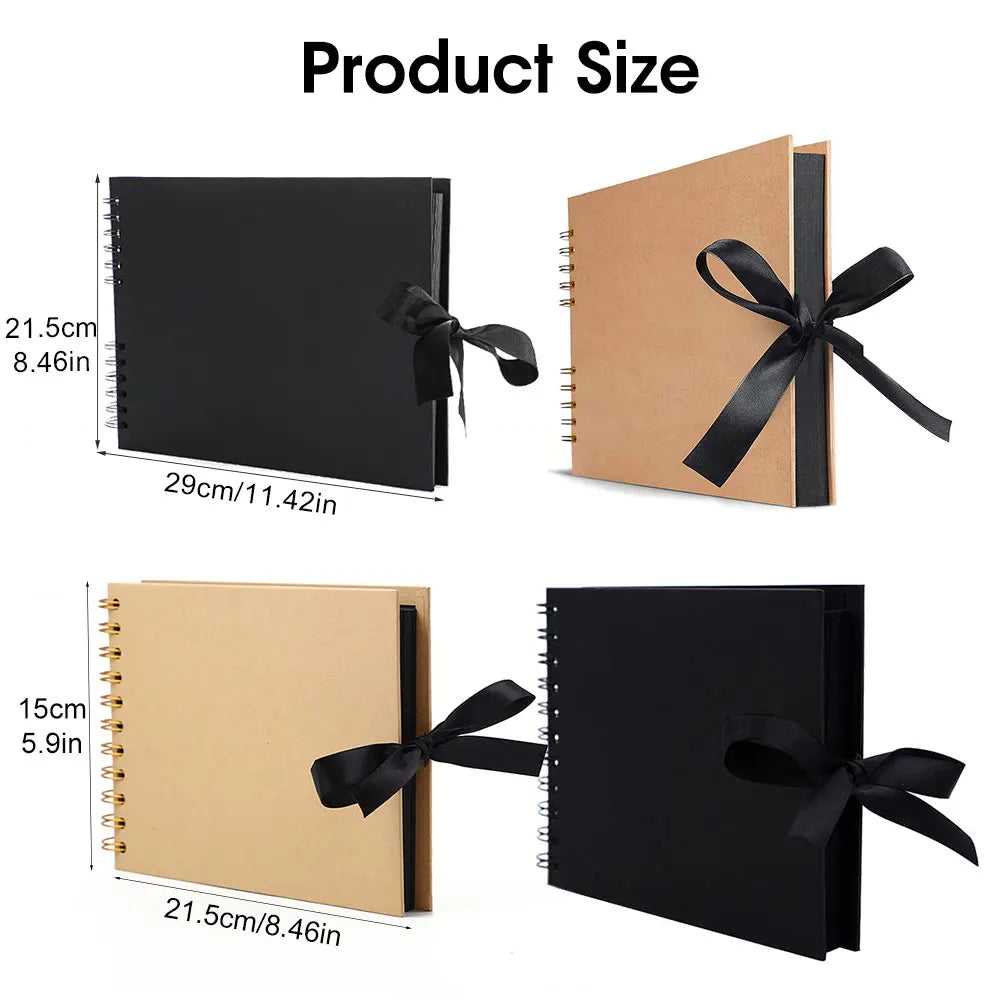 DIY Craft Photo Album - Black Pages Memory Book Scrap Book Finer Living Life   