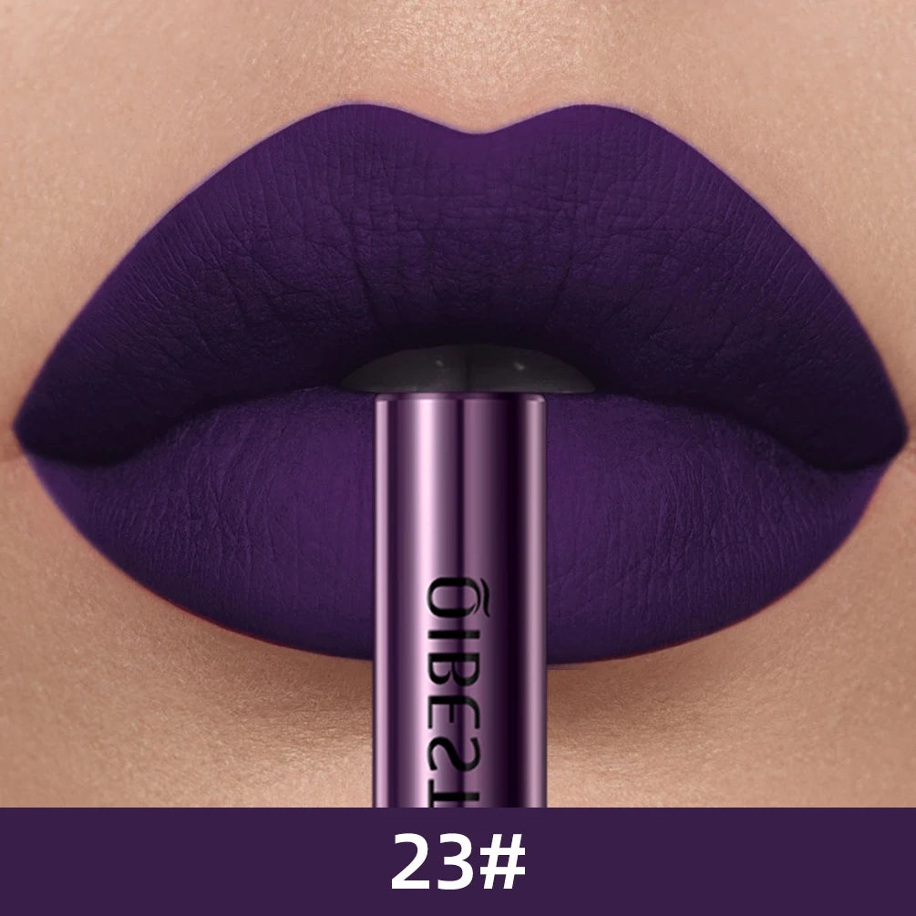 QIBEST Everlasting Velvet Matte Lipstick Lipstick Finer Living Life 23  