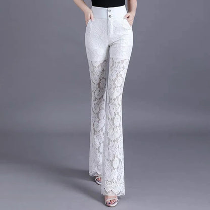 Luna Lace Patchwork Flare Pants Pants Finer Living Life   