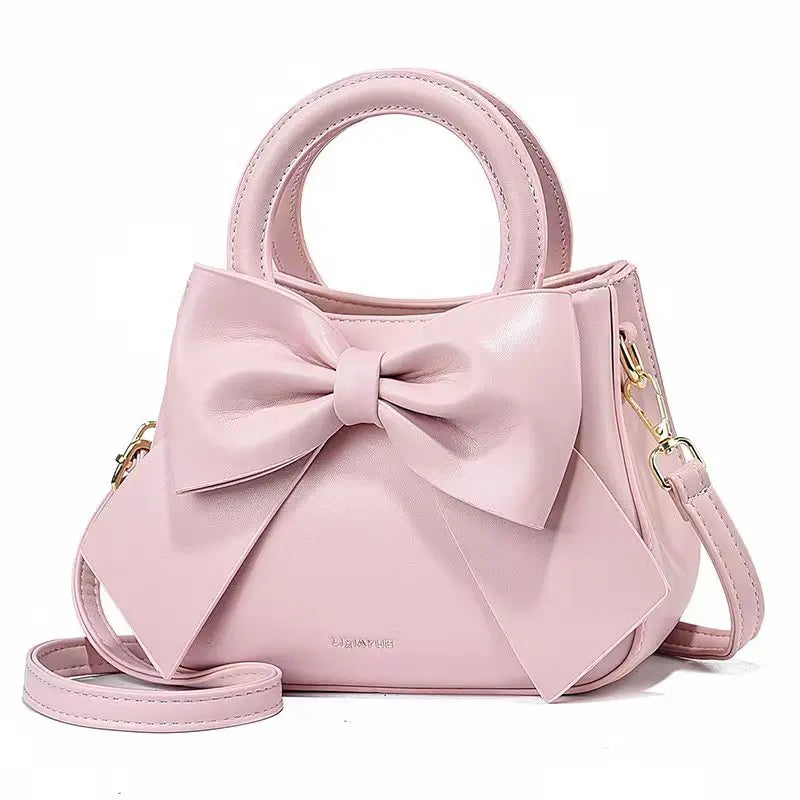 Exquisite Bow Crossbody Bag bag Finer Living Life Pink 22x9x17cm 