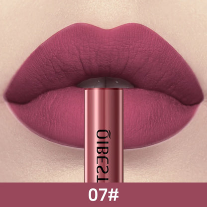 QIBEST Everlasting Velvet Matte Lipstick Lipstick Finer Living Life 07  