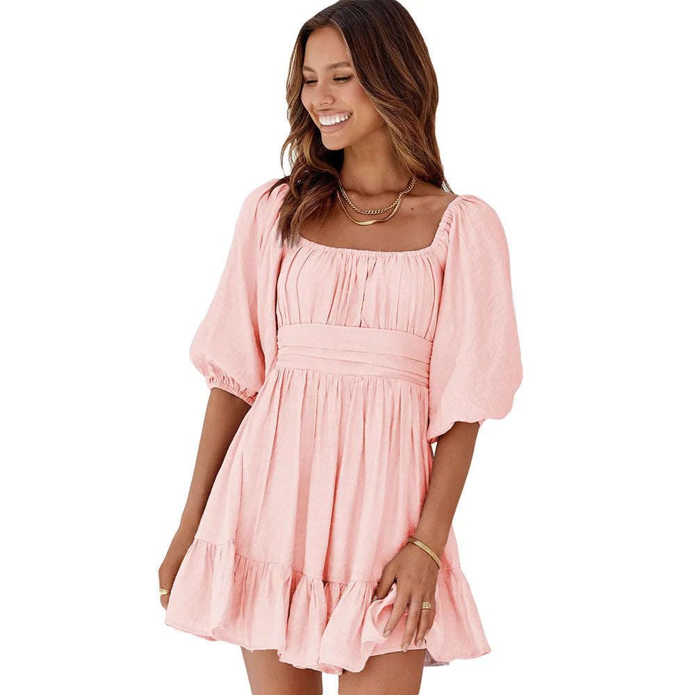 Savannah Boho Off-Shoulder Dress Dress Finer Living Life Pink purple S 