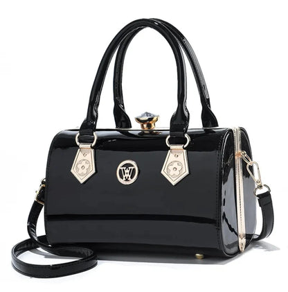 Luxury Patent Leather Diamond Handbag Bag Finer Living Life   