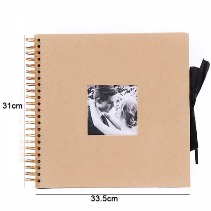 DIY Craft Photo Album - Black Pages Memory Book Scrap Book Finer Living Life Khaki 12inch United States 