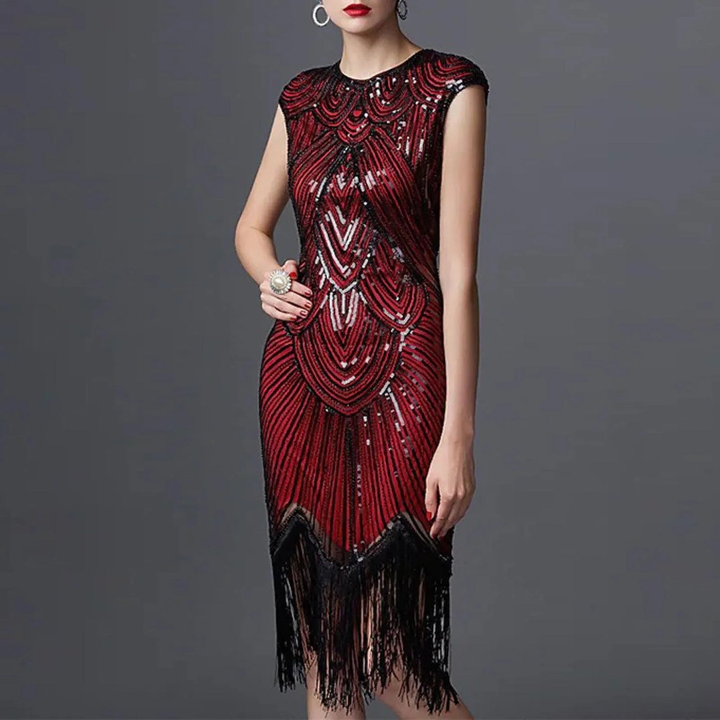 Starlight Sequin Tassel Maxi Dress Dress Finer Living Life   