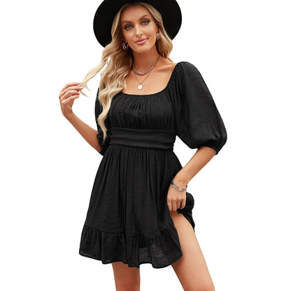 Savannah Boho Off-Shoulder Dress Dress Finer Living Life Black S 