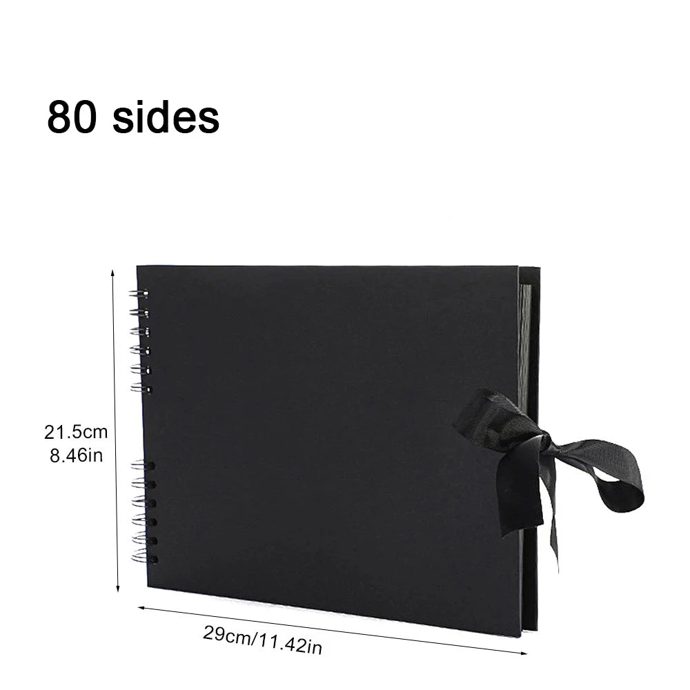 DIY Craft Photo Album - Black Pages Memory Book Scrap Book Finer Living Life black 80sides United States 