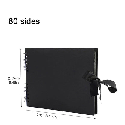 DIY Craft Photo Album - Black Pages Memory Book Scrap Book Finer Living Life black 80sides United States 