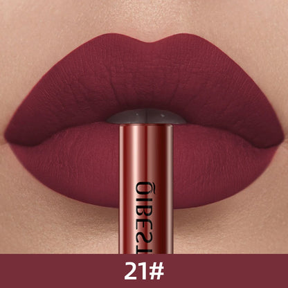 QIBEST Everlasting Velvet Matte Lipstick Lipstick Finer Living Life 21  