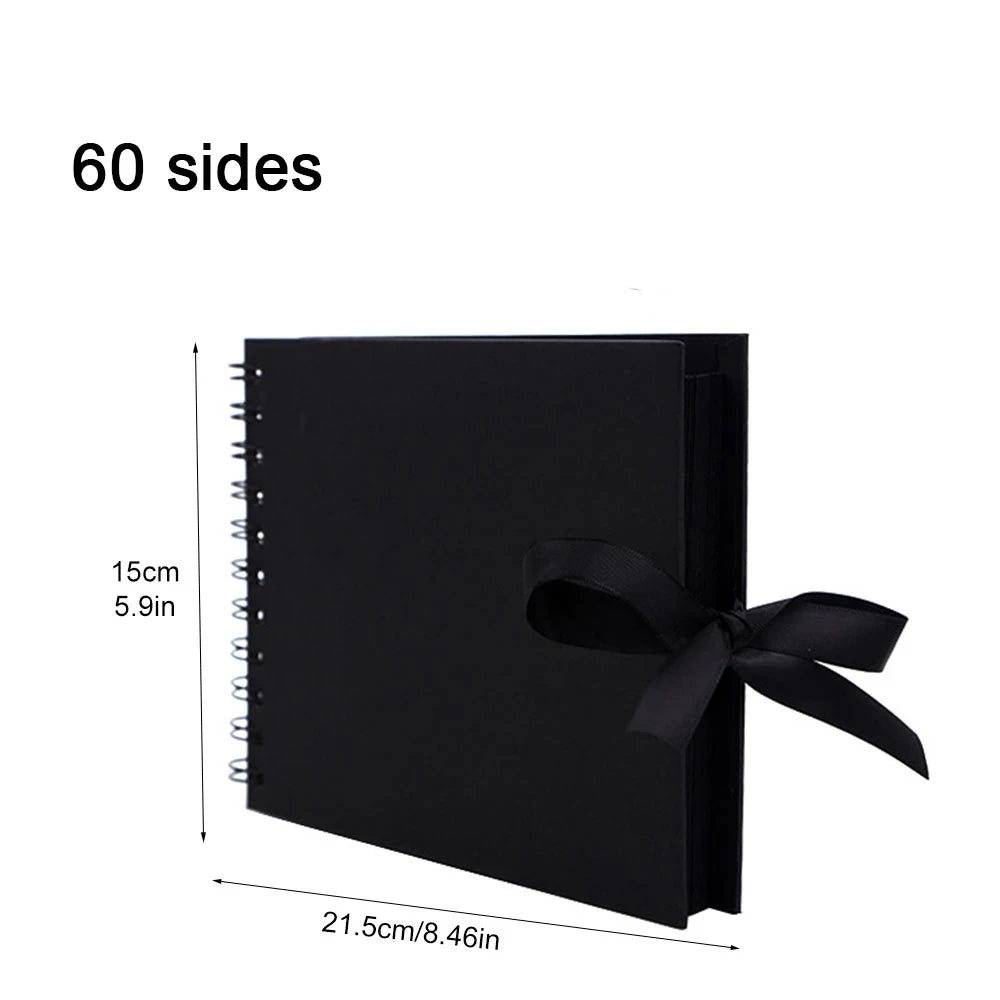 DIY Craft Photo Album - Black Pages Memory Book Scrap Book Finer Living Life black 60sides United States 