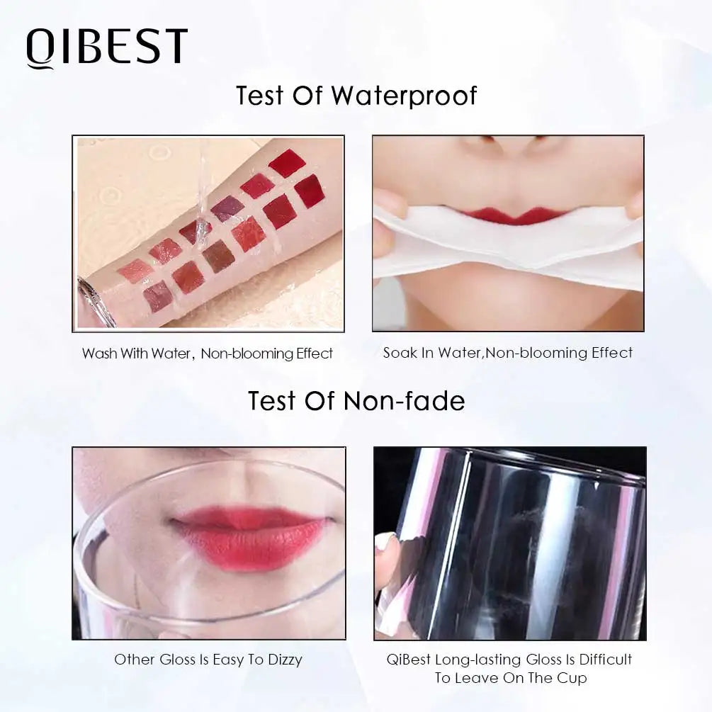 QIBEST Everlasting Velvet Matte Lipstick Lipstick Finer Living Life   