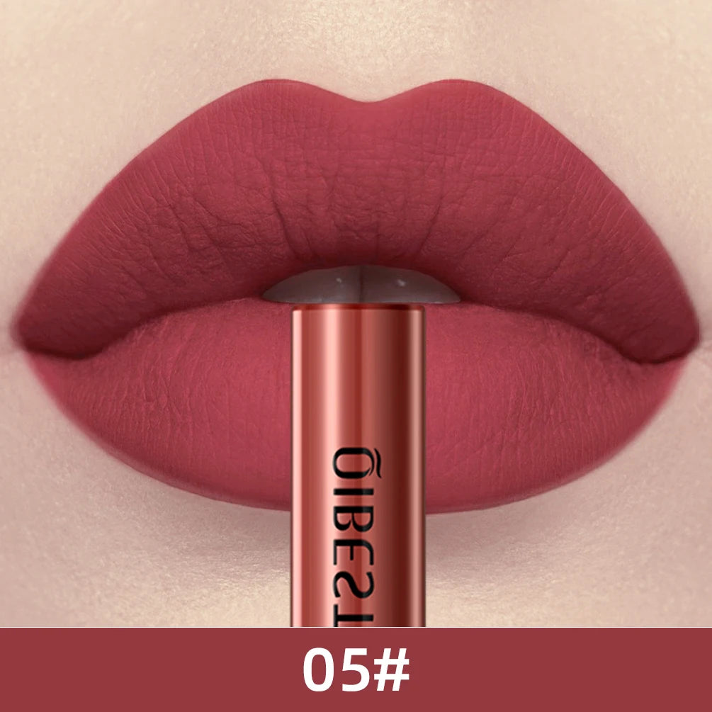 QIBEST Everlasting Velvet Matte Lipstick Lipstick Finer Living Life 05  