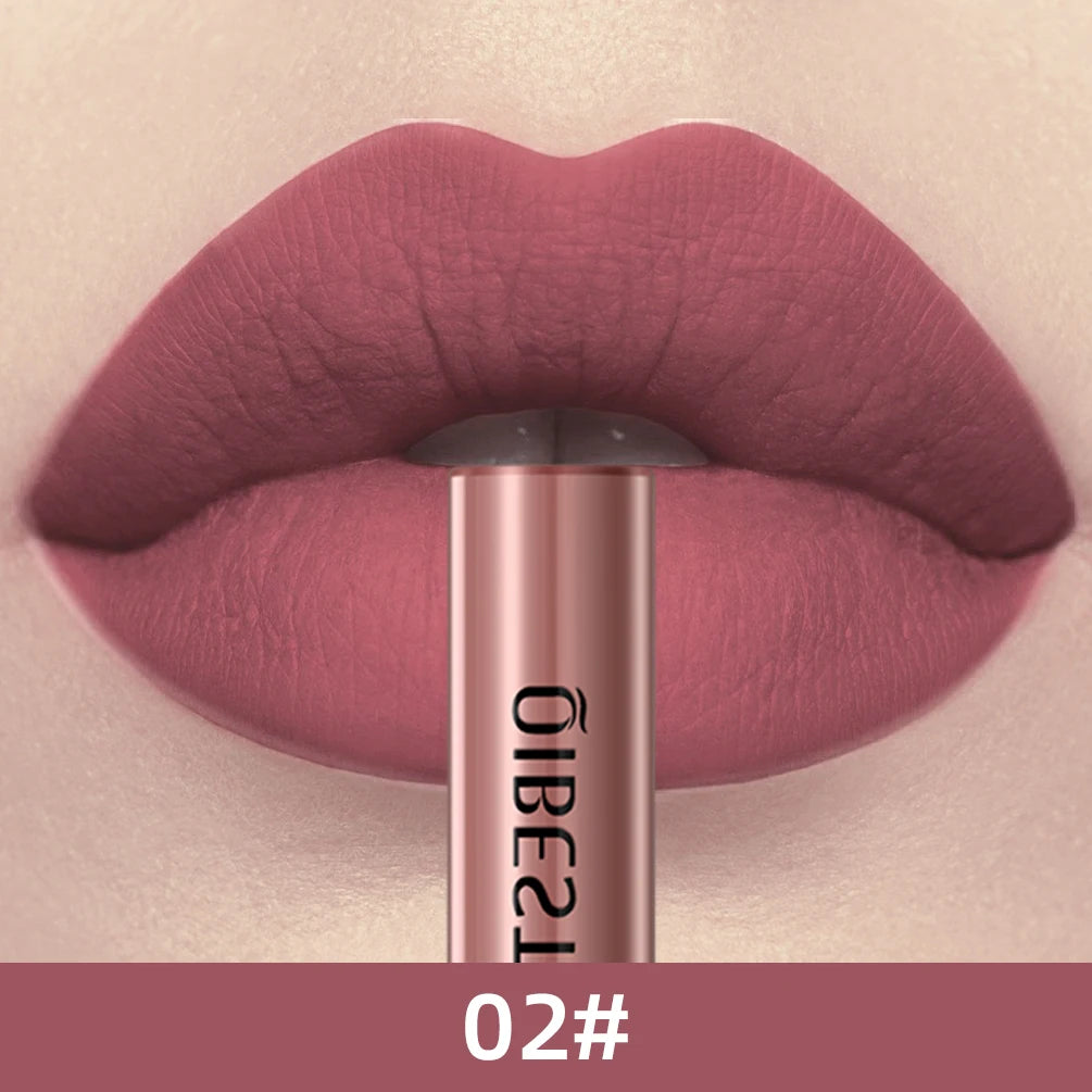 QIBEST Everlasting Velvet Matte Lipstick Lipstick Finer Living Life 02  