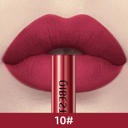 QIBEST Everlasting Velvet Matte Lipstick Lipstick Finer Living Life 10  