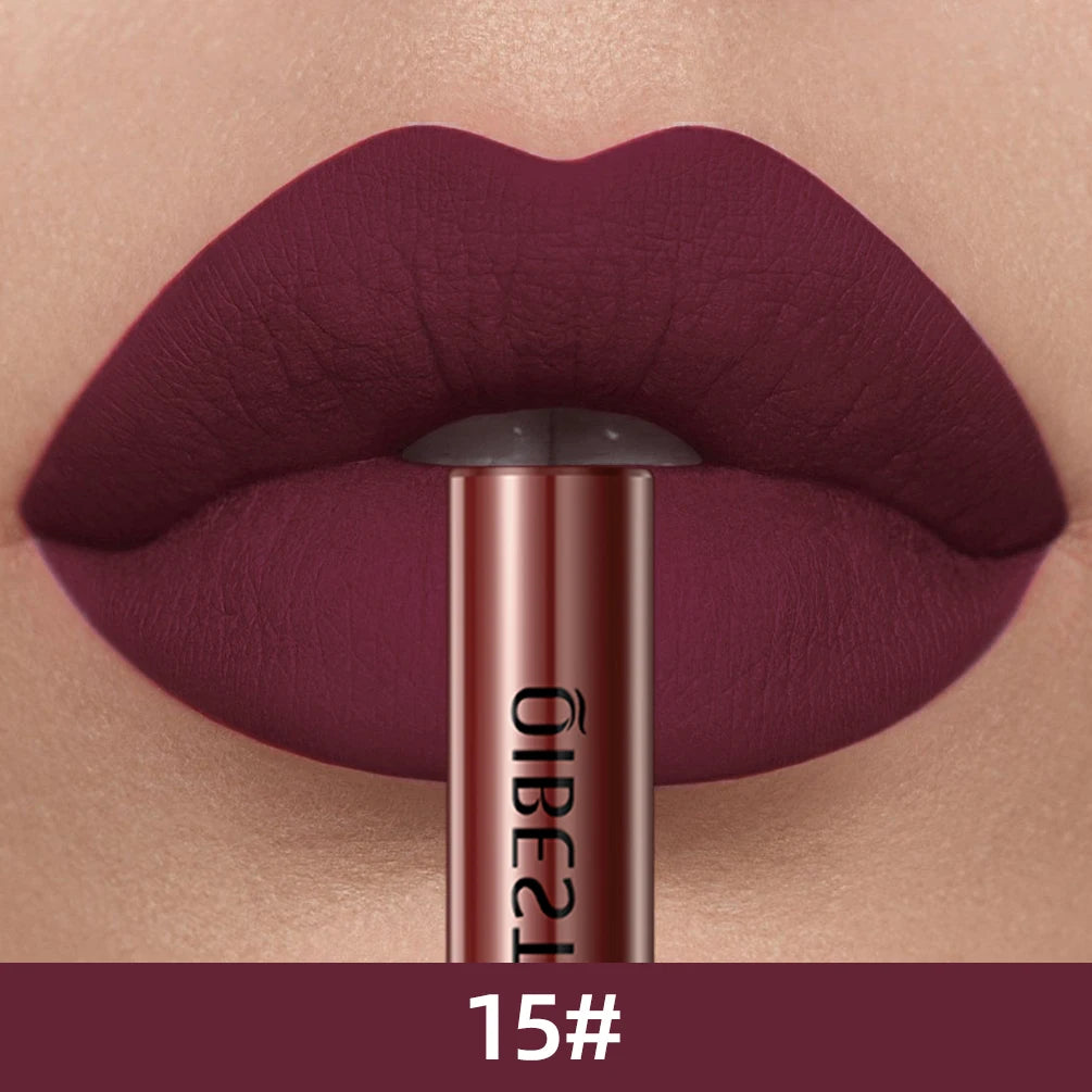 QIBEST Everlasting Velvet Matte Lipstick Lipstick Finer Living Life 15  