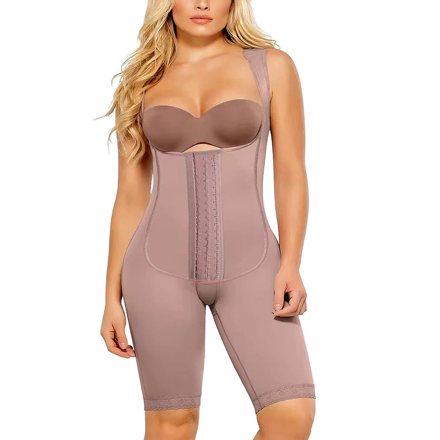 Isabella Full Body Shaper Bodysuit Shapewear Finer Living Life Brown M CHINA