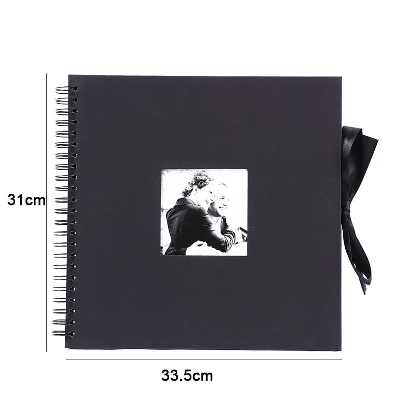 DIY Craft Photo Album - Black Pages Memory Book Scrap Book Finer Living Life black 12inch United States 