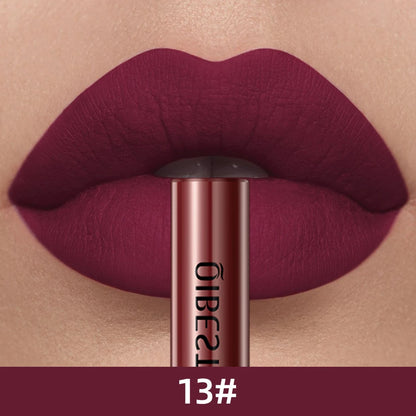 QIBEST Everlasting Velvet Matte Lipstick Lipstick Finer Living Life 13  