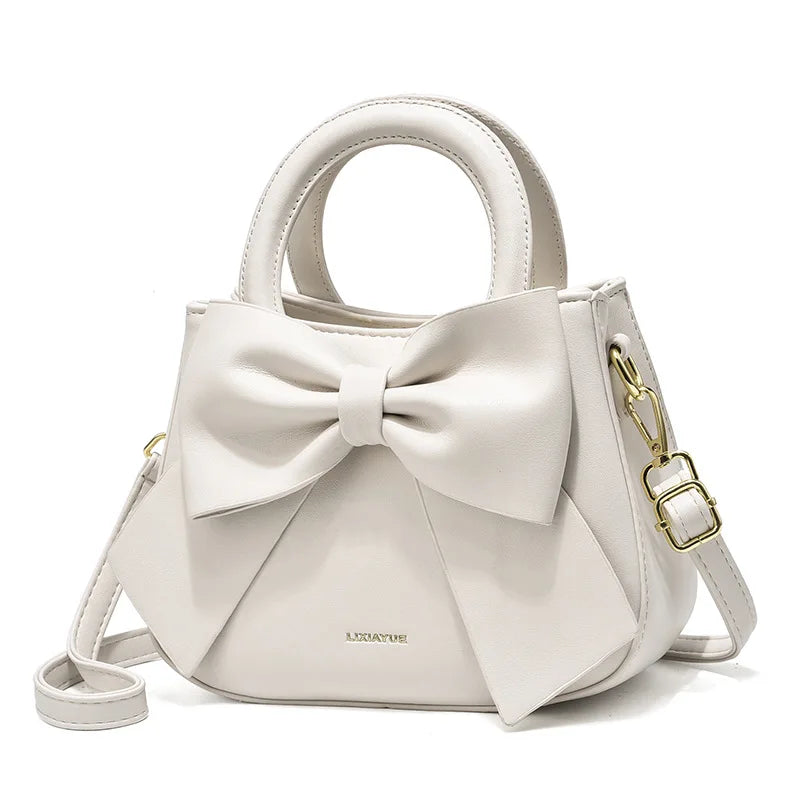 Exquisite Bow Crossbody Bag bag Finer Living Life White 22x9x17cm 