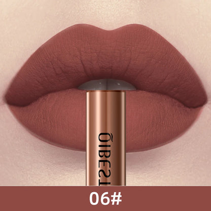 QIBEST Everlasting Velvet Matte Lipstick Lipstick Finer Living Life 06  