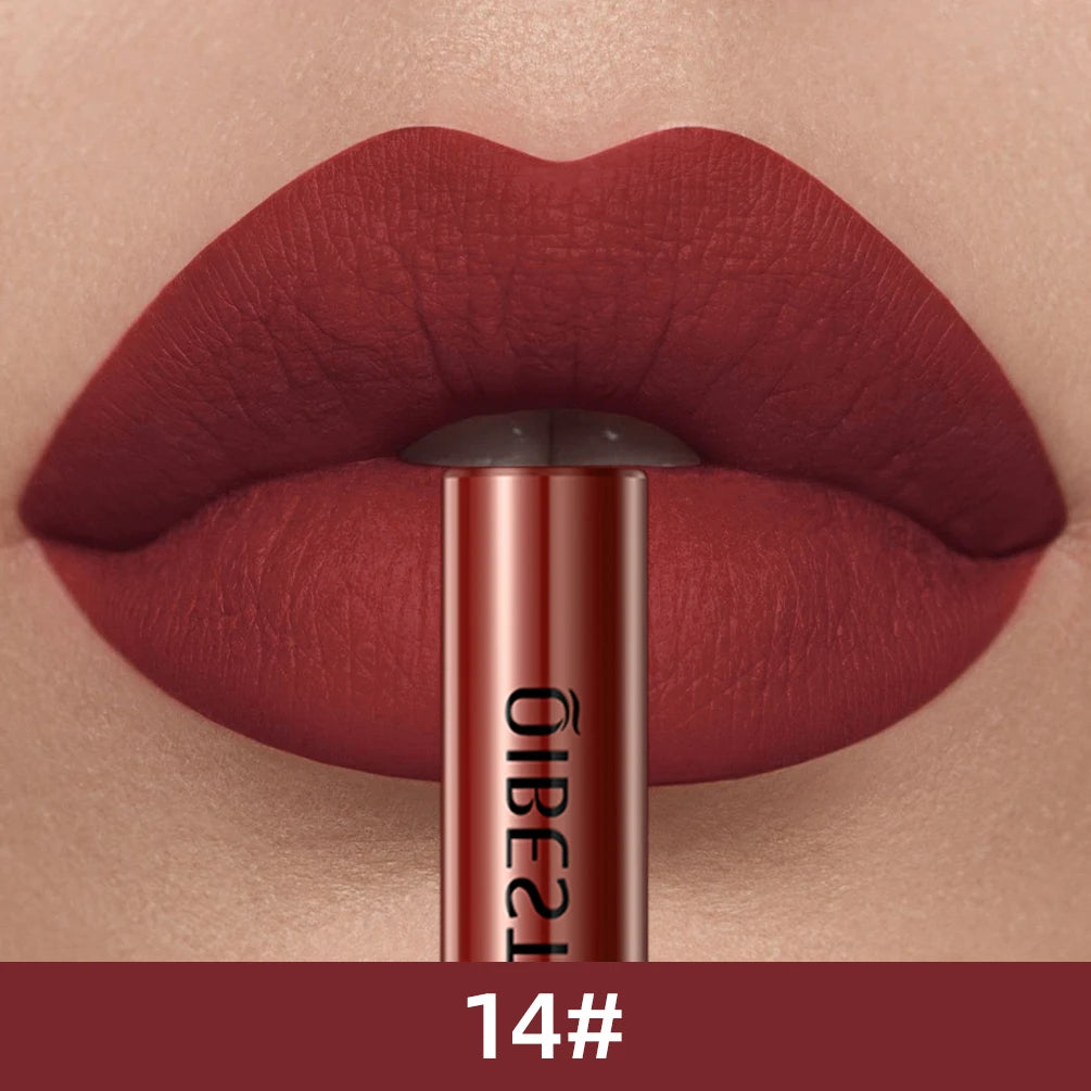 QIBEST Everlasting Velvet Matte Lipstick Lipstick Finer Living Life 14  