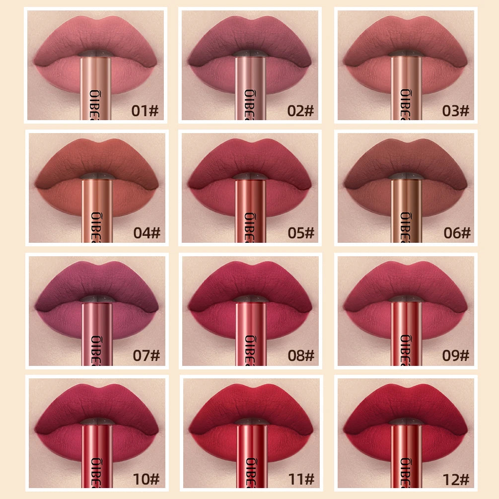 QIBEST Everlasting Velvet Matte Lipstick Lipstick Finer Living Life   