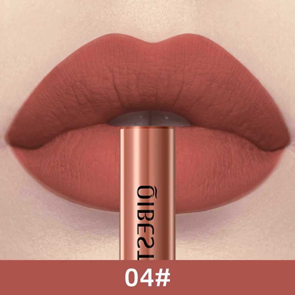 QIBEST Everlasting Velvet Matte Lipstick Lipstick Finer Living Life 04  