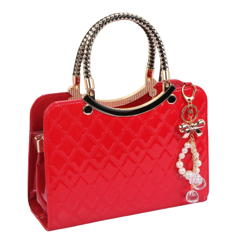 Pearl Pendant Lattice Handbag Bag Finer Living Life   