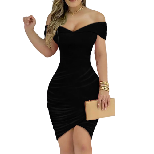 Celebrity Off-Shoulder Bodycon Mini Dress Dress Finer Living Life   