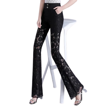 Luna Lace Patchwork Flare Pants Pants Finer Living Life   